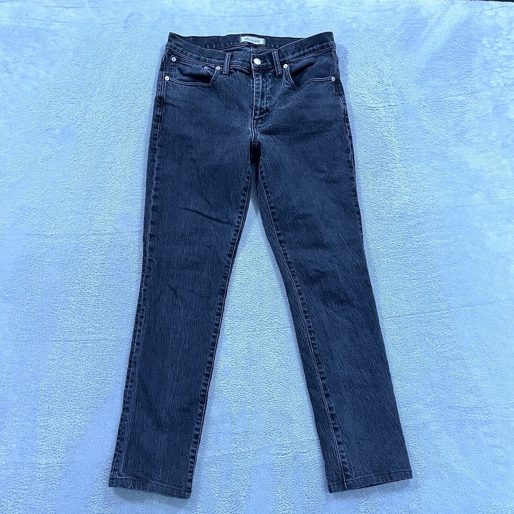 Madewell Jeans Womens 28x29* The Slim Crop Boyjean Demin‎ Stretch Black Casual